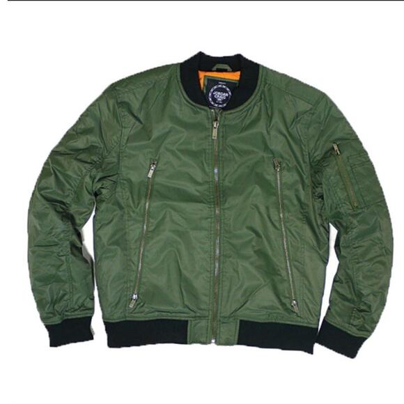 Jordan Craig Legacy edition quilted lined bomber jacket army green men's size L - Picture 14 of 14